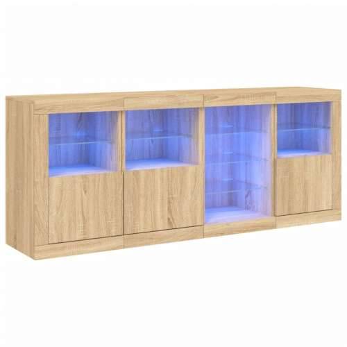Komoda s LED svjetlima boja hrasta sonome 164 x 37 x 67 cm - sonoma hrast 1 Cijena