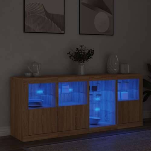 Komoda s LED svjetlima boja hrasta sonome 164 x 37 x 67 cm - sonoma hrast 1 Cijena