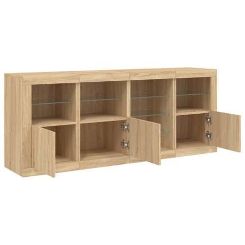 Komoda s LED svjetlima boja hrasta sonome 164 x 37 x 67 cm - sonoma hrast 1 Cijena