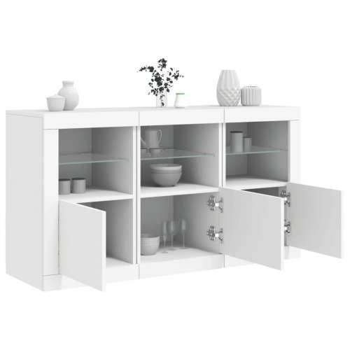 Komoda s LED svjetlima bijela 123 x 37 x 67 cm - Bijela 1 Cijena