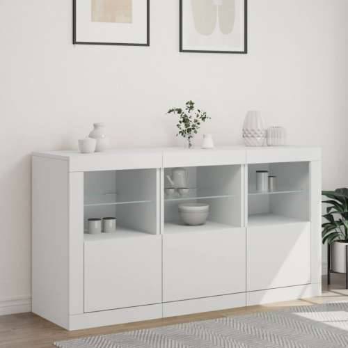 Komoda s LED svjetlima bijela 123 x 37 x 67 cm - Bijela 1 Cijena