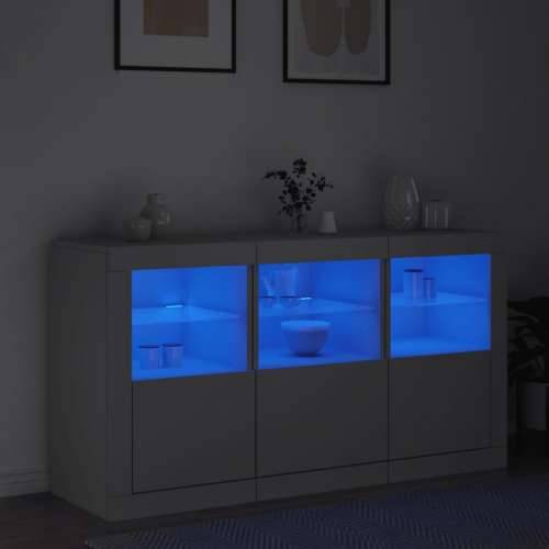 Komoda s LED svjetlima bijela 123 x 37 x 67 cm - Bijela 1 Cijena