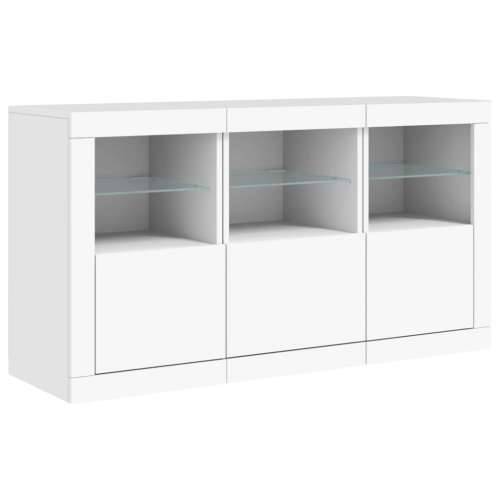 Komoda s LED svjetlima bijela 123 x 37 x 67 cm - Bijela 1 Cijena