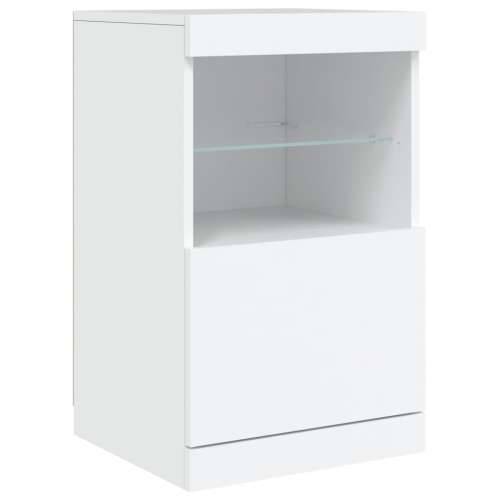 Komoda s LED svjetlima bijela 123 x 37 x 67 cm - Bijela 1 Cijena