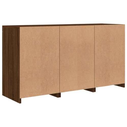 Komoda s LED svjetlima boja hrasta 123x37x67 cm - Smeđi hrast 1 Cijena
