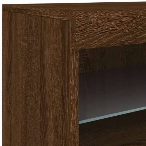 Komoda s LED svjetlima boja hrasta 123x37x67 cm - Smeđi hrast 1 Cijena