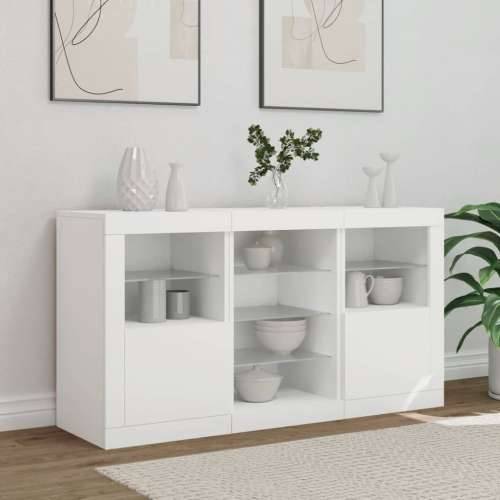 Komoda s LED svjetlima bijela 123 x 37 x 67 cm - Bijela 1 Cijena
