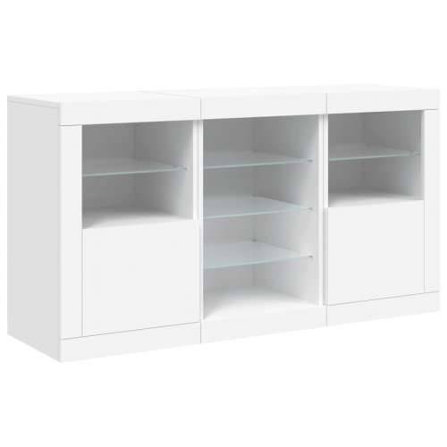 Komoda s LED svjetlima bijela 123 x 37 x 67 cm - Bijela 1 Cijena