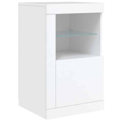 Komoda s LED svjetlima bijela 123 x 37 x 67 cm - Bijela 1 Cijena