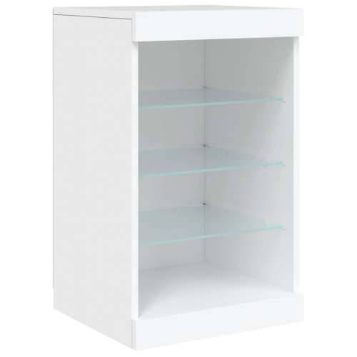 Komoda s LED svjetlima bijela 123 x 37 x 67 cm - Bijela 1 Cijena