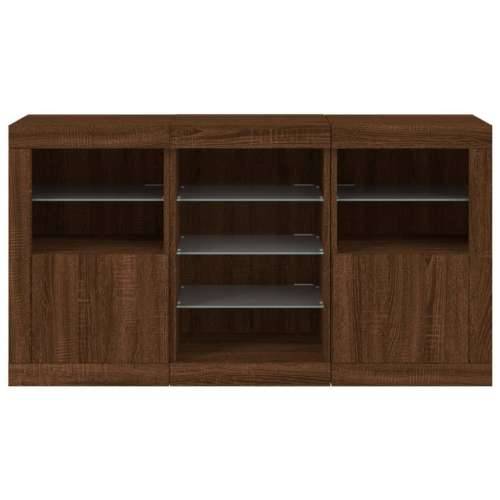 Komoda s LED svjetlima boja hrasta 123x37x67 cm - Smeđi hrast 1 Cijena