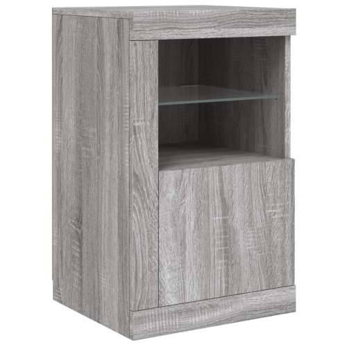 Komoda s LED svjetlima boja sivog hrasta 142,5x37x67 cm - Sivi hrast sonoma 1 Cijena