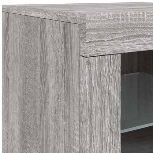 Komoda s LED svjetlima boja sivog hrasta 142,5x37x67 cm - Sivi hrast sonoma 1 Cijena