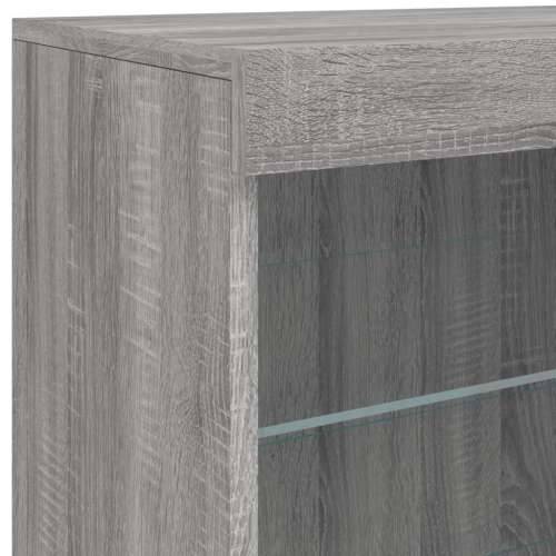 Komoda s LED svjetlima boja sivog hrasta 142,5x37x67 cm - Sivi hrast sonoma 1 Cijena
