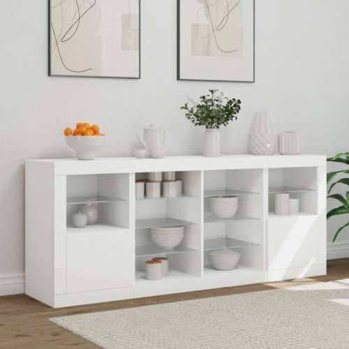 Komoda s LED svjetlima bijela 163 x 37 x 67 cm - Bijela 1 Cijena