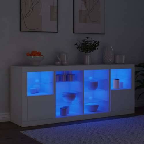 Komoda s LED svjetlima bijela 163 x 37 x 67 cm - Bijela 1 Cijena