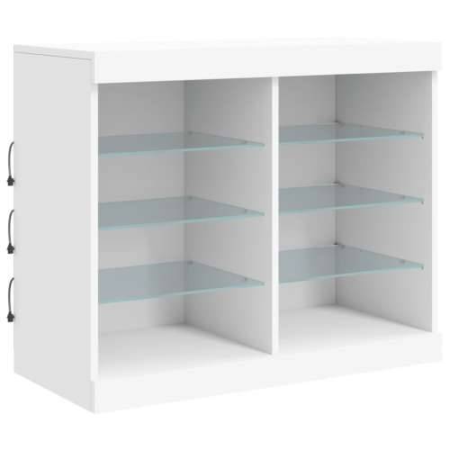 Komoda s LED svjetlima bijela 163 x 37 x 67 cm - Bijela 1 Cijena