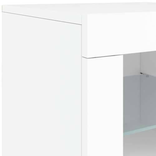 Komoda s LED svjetlima bijela 163 x 37 x 67 cm - Bijela 1 Cijena