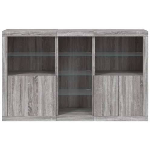 Komoda s LED svjetlima boja sivog hrasta 162x37x100 cm - Sivi hrast sonoma 1 Cijena