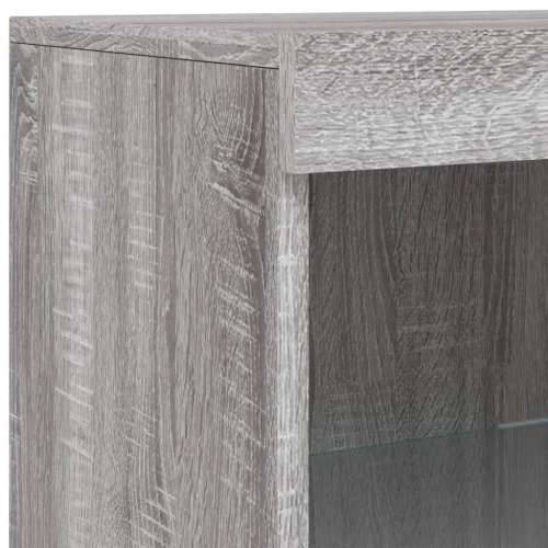 Komoda s LED svjetlima boja sivog hrasta 162x37x100 cm - Sivi hrast sonoma 1 Cijena