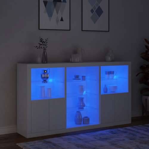 Komoda s LED svjetlima bijela 181,5x37x100 cm - Bijela 1 Cijena