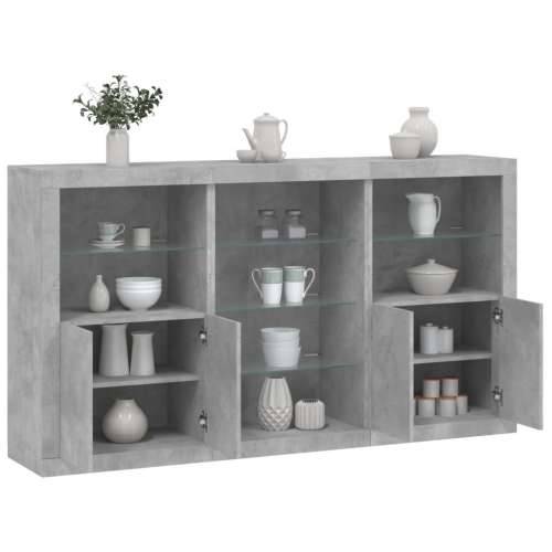 Komoda s LED svjetlima siva boja betona 181,5x37x100 cm - Beton siva 1 Cijena