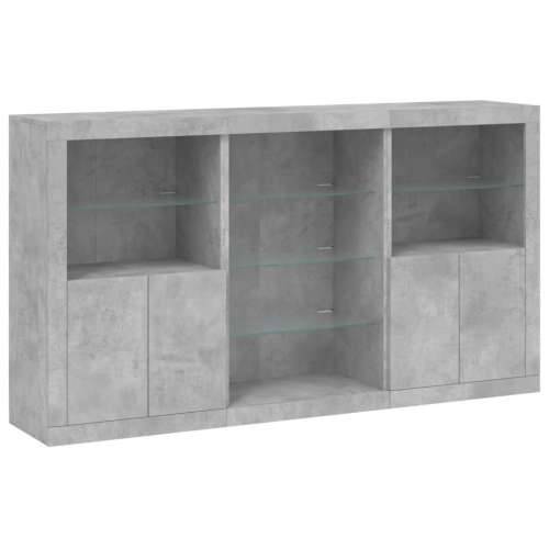 Komoda s LED svjetlima siva boja betona 181,5x37x100 cm - Beton siva 1 Cijena