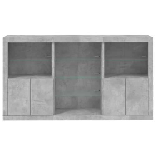 Komoda s LED svjetlima siva boja betona 181,5x37x100 cm - Beton siva 1 Cijena
