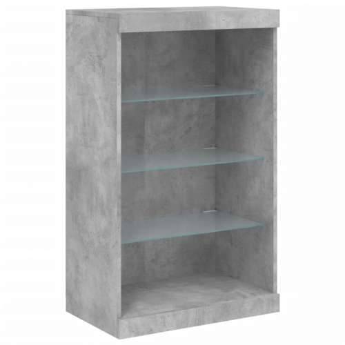 Komoda s LED svjetlima siva boja betona 181,5x37x100 cm - Beton siva 1 Cijena