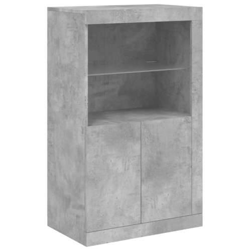 Komoda s LED svjetlima siva boja betona 181,5x37x100 cm - Beton siva 1 Cijena