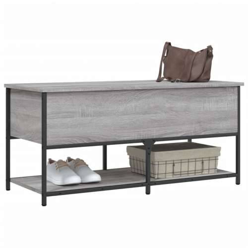 Klupa za pohranu siva boja hrasta 100x42,5x47 cm drvena - Sivi hrast sonoma 100 x 42.5 x 47 cm Cijena