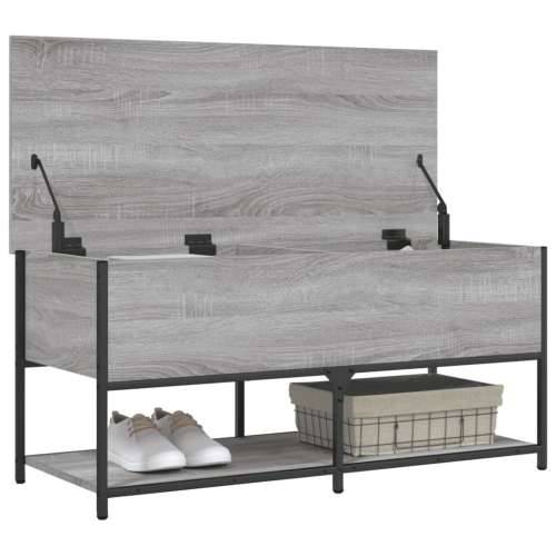 Klupa za pohranu siva boja hrasta 100x42,5x47 cm drvena - Sivi hrast sonoma 100 x 42.5 x 47 cm Cijena