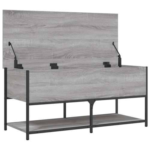 Klupa za pohranu siva boja hrasta 100x42,5x47 cm drvena - Sivi hrast sonoma 100 x 42.5 x 47 cm Cijena