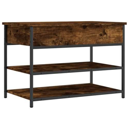 Klupa za cipele boja dimljenog hrasta 70x42,5x50 cm drvena - Dimljeni hrast 70 x 42.5 x 50 cm Cijena
