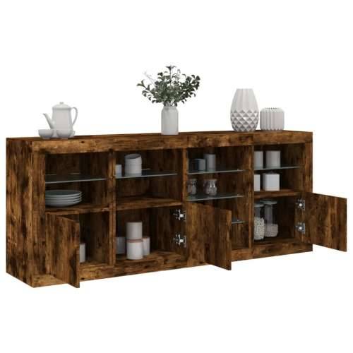 Komoda s LED svjetlima boja dimljenog hrasta 164 x 37x 67 cm - Dimljeni hrast 1 Cijena