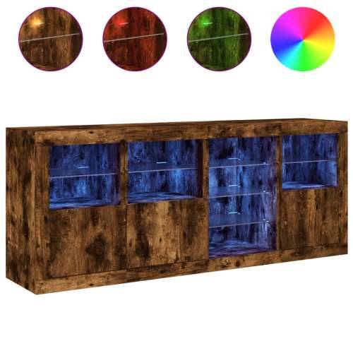 Komoda s LED svjetlima boja dimljenog hrasta 164 x 37x 67 cm - Dimljeni hrast 1 Cijena