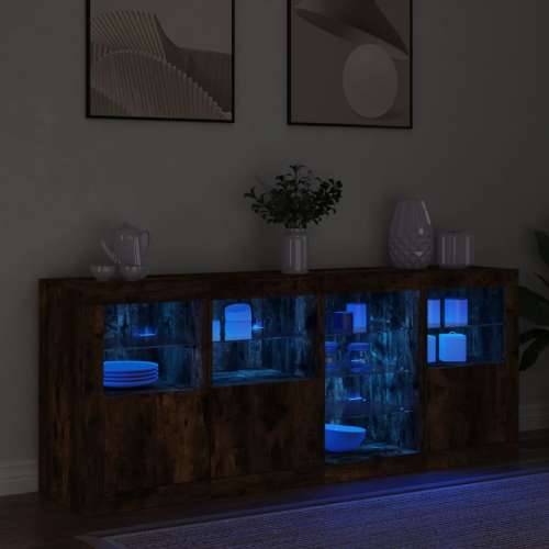 Komoda s LED svjetlima boja dimljenog hrasta 164 x 37x 67 cm - Dimljeni hrast 1 Cijena