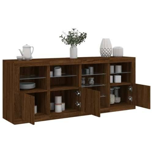Komoda s LED svjetlima smeđa boja hrasta 164 x 37x 67 cm - Smeđi hrast 1 Cijena