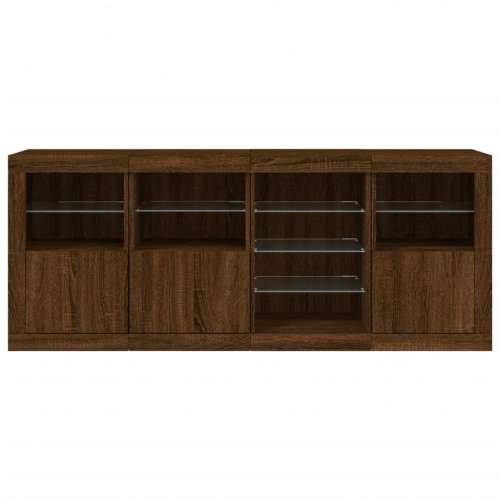 Komoda s LED svjetlima smeđa boja hrasta 164 x 37x 67 cm - Smeđi hrast 1 Cijena