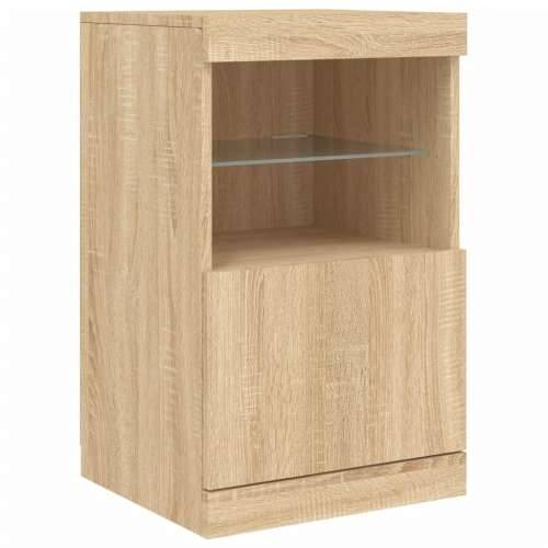 Komoda s LED svjetlima boja hrasta sonome 123x37x67 cm - sonoma hrast 1 Cijena