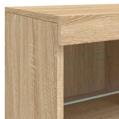 Komoda s LED svjetlima boja hrasta sonome 123x37x67 cm - sonoma hrast 1 Cijena