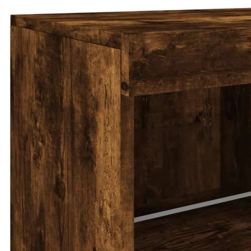 Komoda s LED svjetlima boja dimljenog hrasta 163x37x67 cm - Dimljeni hrast 1 Cijena
