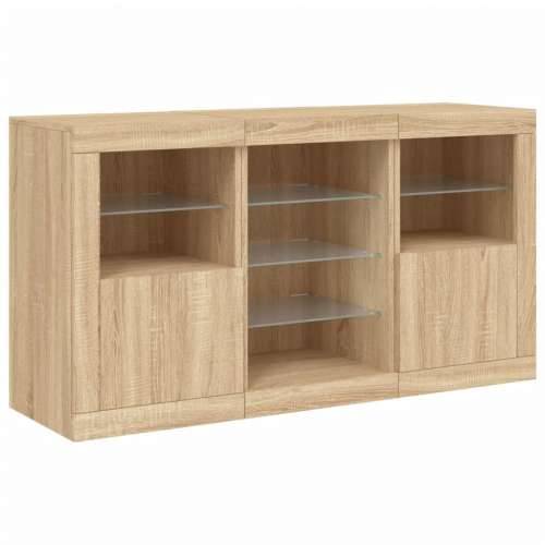 Komoda s LED svjetlima boja hrasta sonome 123x37x67 cm - sonoma hrast 1 Cijena