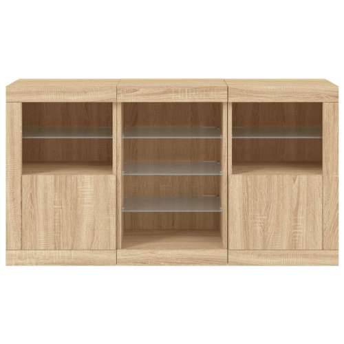 Komoda s LED svjetlima boja hrasta sonome 123x37x67 cm - sonoma hrast 1 Cijena