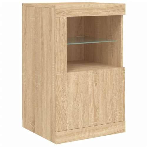 Komoda s LED svjetlima boja hrasta sonome 123x37x67 cm - sonoma hrast 1 Cijena