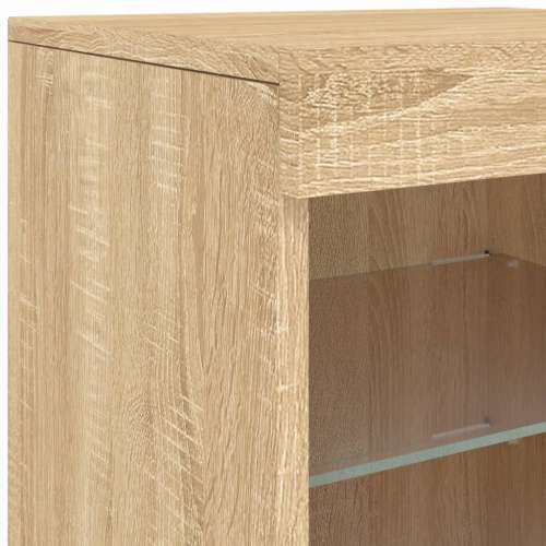 Komoda s LED svjetlima boja hrasta sonome 123x37x67 cm - sonoma hrast 1 Cijena