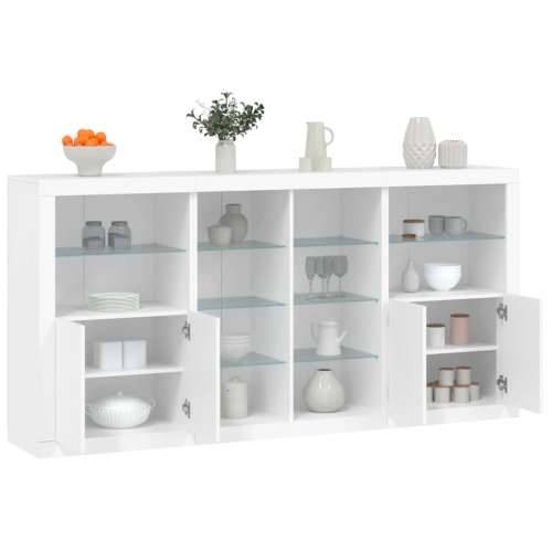 Komoda s LED svjetlima bijela 202x37x100 cm - Bijela 1 Cijena