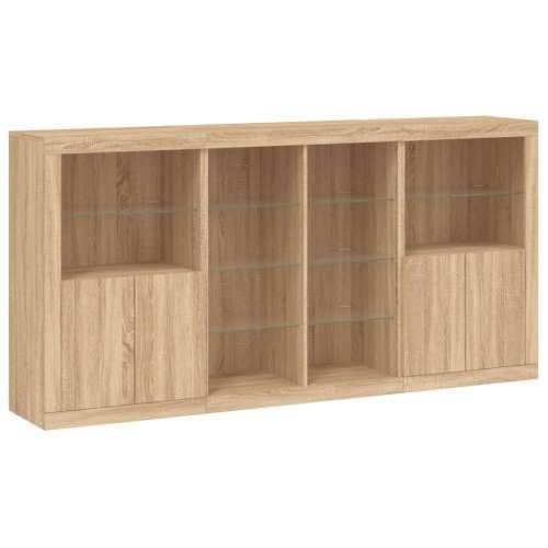 Komoda s LED svjetlima boja hrasta sonome 202x37x100 cm - sonoma hrast 1 Cijena