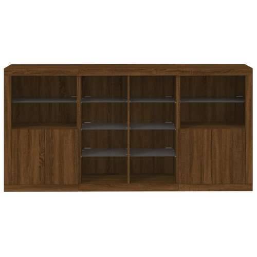 Komoda s LED svjetlima boja smeđeg hrasta 202x37x100 cm - Smeđi hrast 1 Cijena