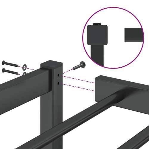 Metalni okvir za krevet crni 90 x 190 cm - Crna 90 x 190 cm Cijena